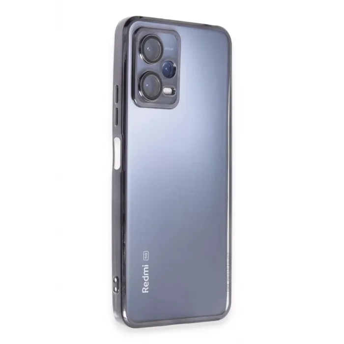 Newface Xiaomi Redmi Note 12 5G Kılıf Razer Lensli Silikon - Siyah