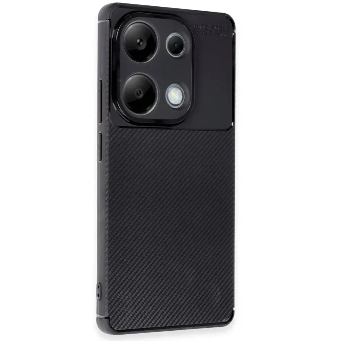 Newface Xiaomi Redmi Note 13 Pro 4G Kılıf Auto Focus Karbon Kapak - Siyah