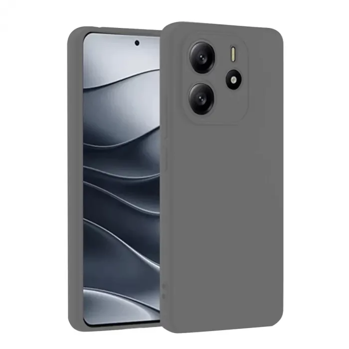 Newface Xiaomi Redmi Note 14 4G Kılıf First Silikon - Gri