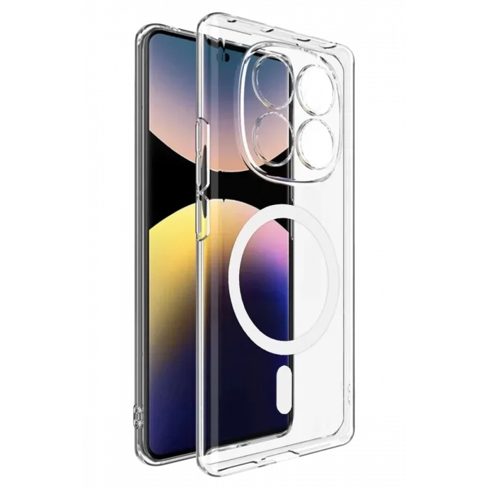 Newface Xiaomi Redmi Note 14 Pro 4G Combo Sert Şeffaf Magsafe Kapak - Şeffaf