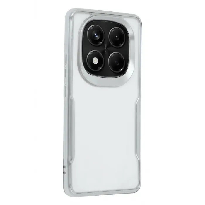 Newface Xiaomi Redmi Note 14 Pro 4G Kılıf Boyi Silikon Kapak - Gümüş