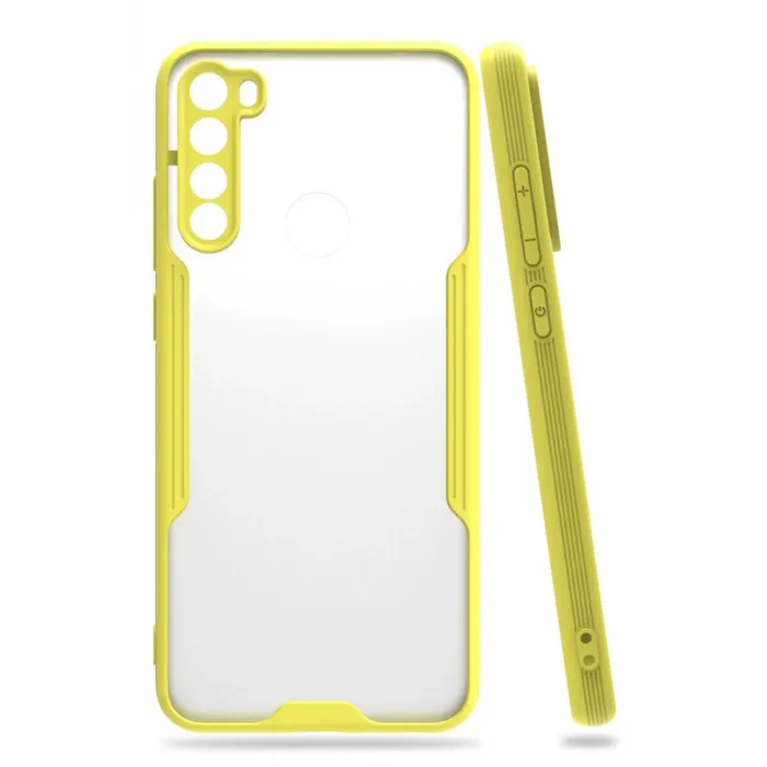 Newface Xiaomi Redmi Note 8 Kılıf Platin Silikon - Sarı