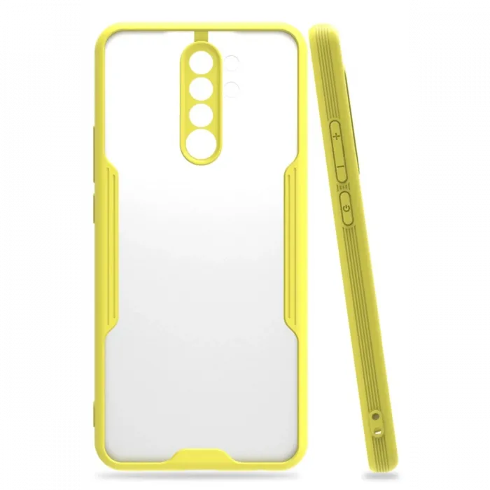 Newface Xiaomi Redmi Note 8 Pro Kılıf Platin Silikon - Sarı