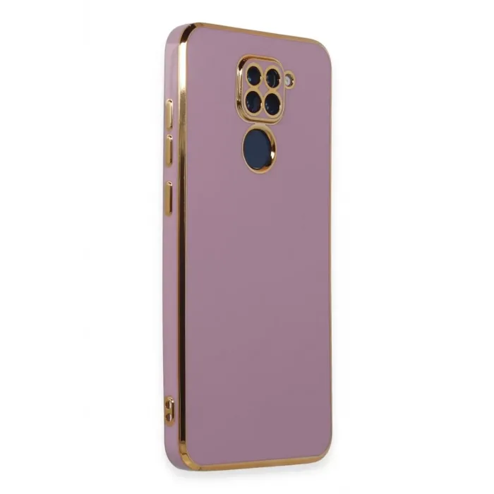 Newface Xiaomi Redmi Note 9 Kılıf Volet Silikon - Mor