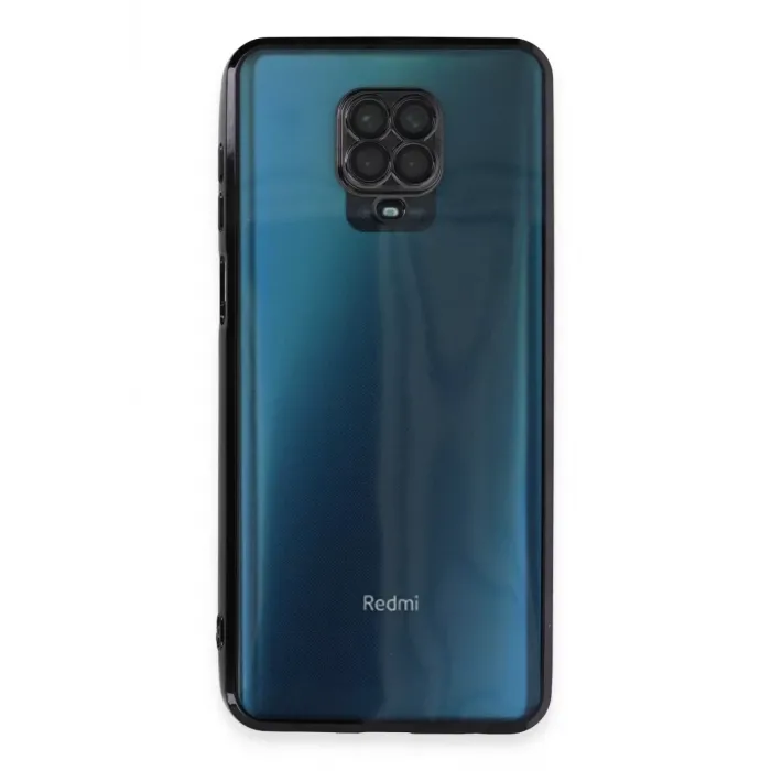 Newface Xiaomi Redmi Note 9 Pro Kılıf Razer Lensli Silikon - Siyah