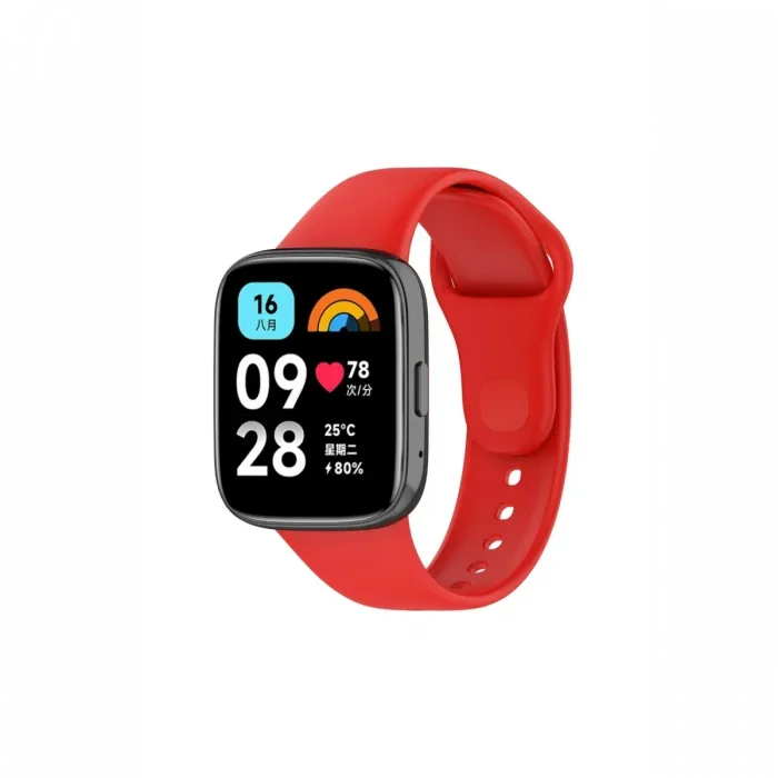 Newface Xiaomi Redmi Watch 3 Active Klasik Kordon - Kırmızı