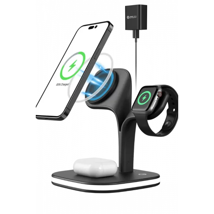 Newface YM-UD22 Kablosuz Şarj Masaüstü Set - Siyah