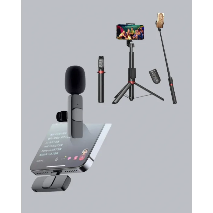 NPL2S TRİPOT +K11 YAKA MİKROFONU SET