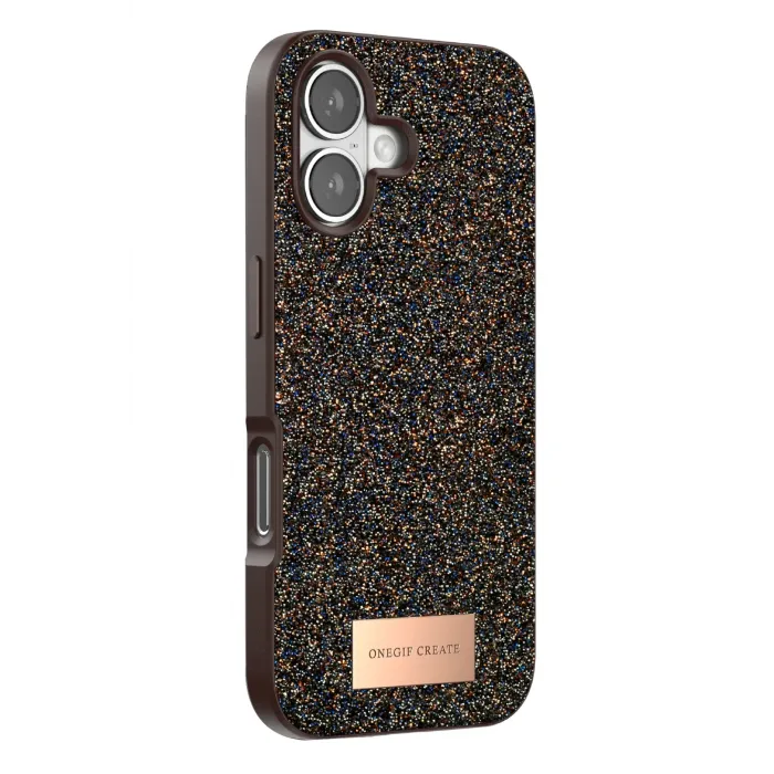 Onegif Apple iPhone 17 Bright Simli Kapak - Gold