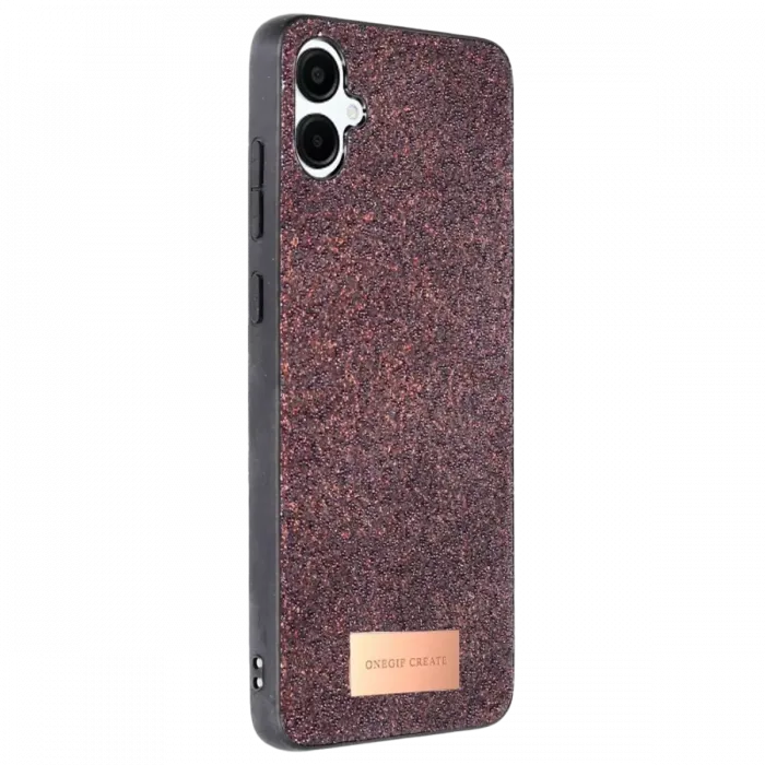 Onegif Samsung Galaxy A06 Bright Simli Kapak - Derin Mor