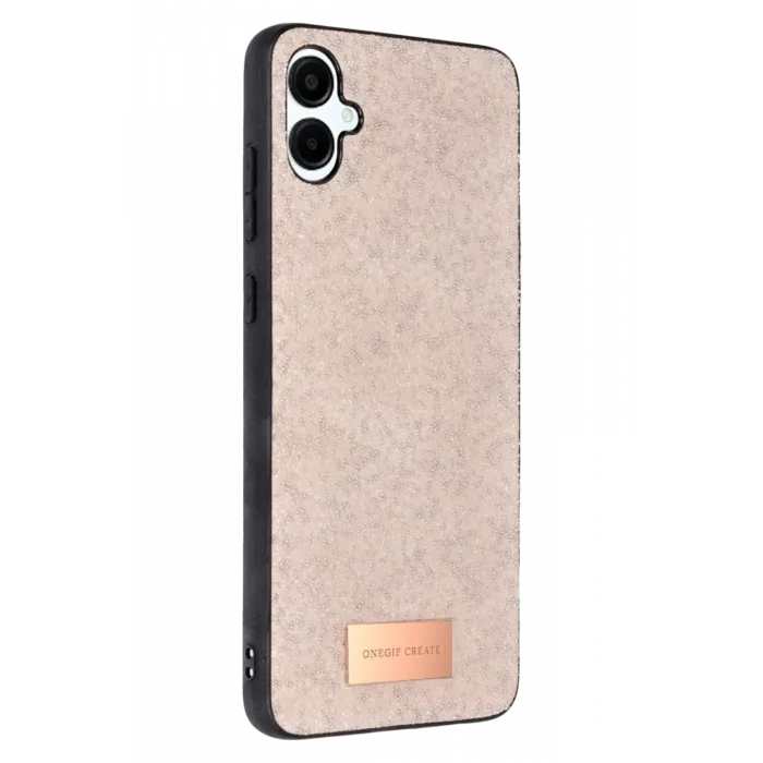 Onegif Samsung Galaxy A06 Bright Simli Kapak - Pembe