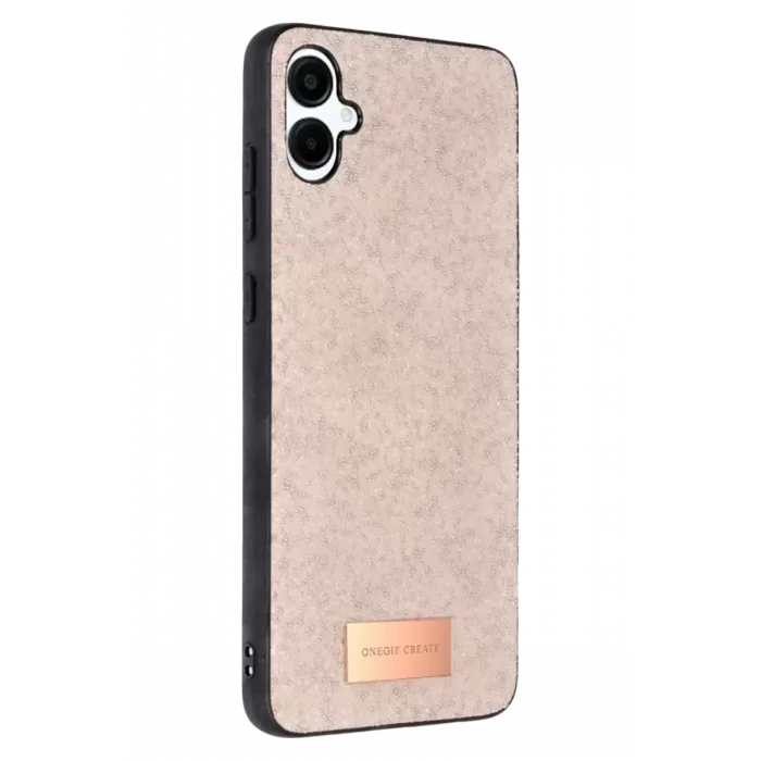 Onegif Samsung Galaxy A06 Bright Simli Kapak - Pembe