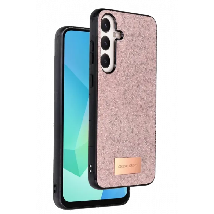 Onegif Samsung Galaxy A26 Bright Simli Kapak - Pembe