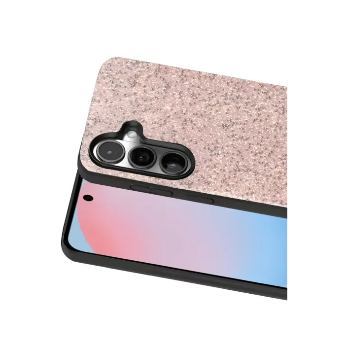 Onegif Samsung Galaxy S24 FE Bright Simli Kapak - Pembe