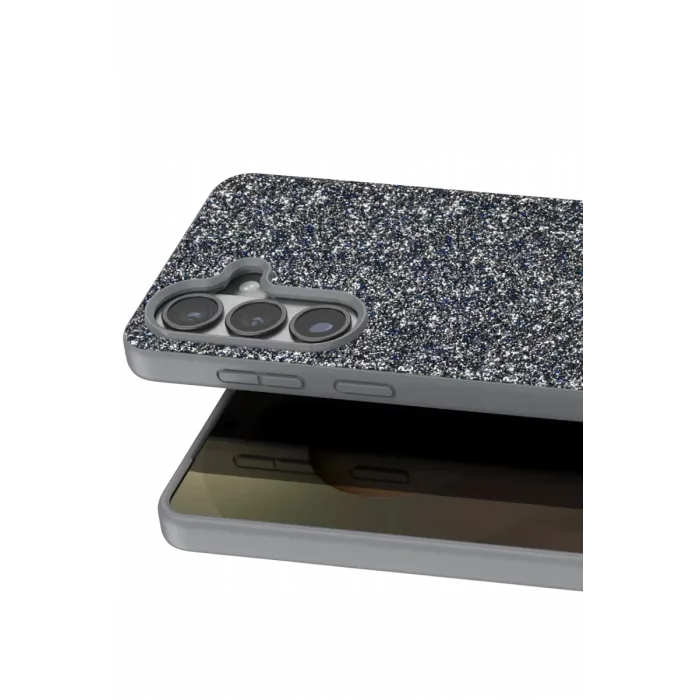 Onegif Samsung Galaxy S26 Bright Simli Kapak - Gümüş