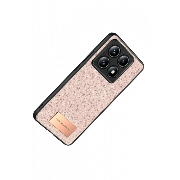 Onegif Xiaomi Mi 14T Pro Bright Simli Kapak - Pembe
