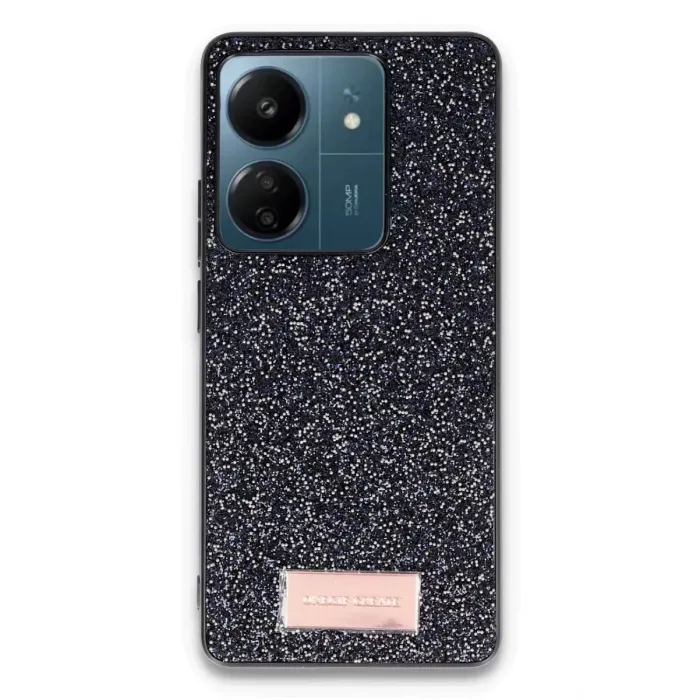 Onegif Xiaomi Redmi 13C Bright Simli Kapak - Siyah