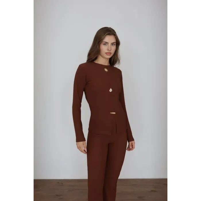 Ottoman alt üst takım kahve pt510442
