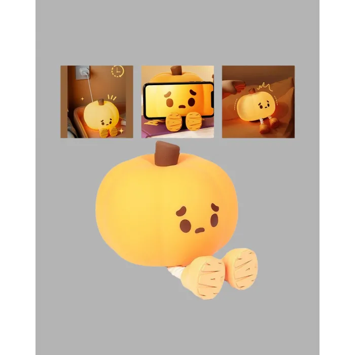 Pumpkin LED Gece Lambası Üç Kademeli Işık Ayarlı