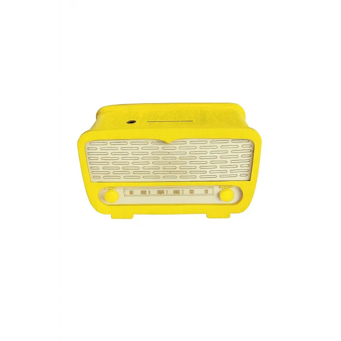 Radyo Kumbara - Ceviz Ağaçı işleme - SARI