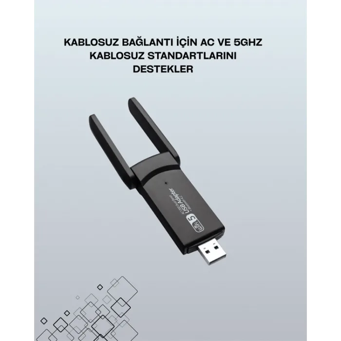 Realtek Chipsetli 5G Destekli Yüksek Hızlı Ağ Adaptörü