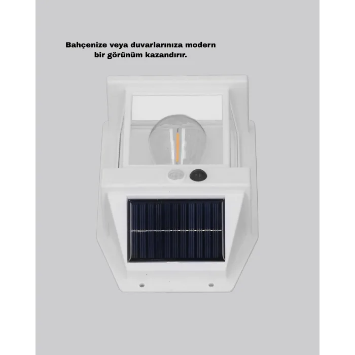 Solar Sensörlü Dış Mekan Lamba 3 Işık Modlu ve IP65 Dayanıklı