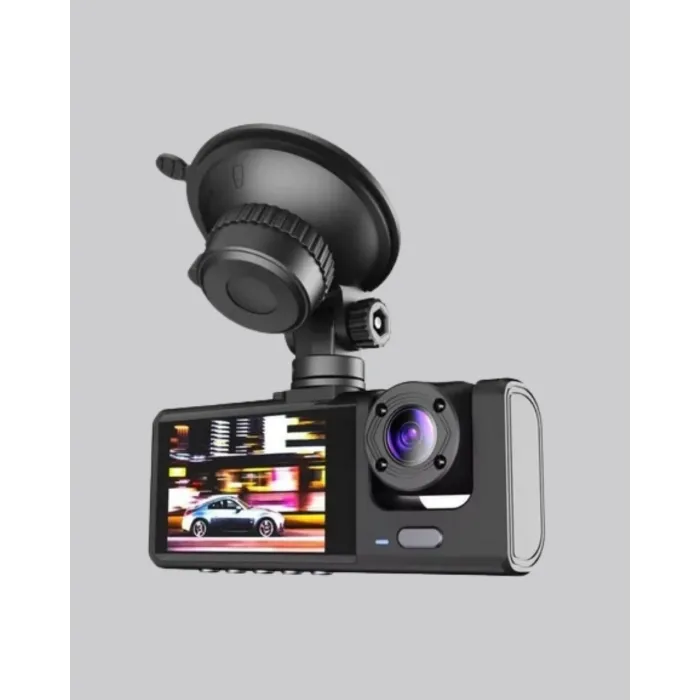 Üç Kameralı Araç DVR Full HD Gece Görüşlü ve 2 inç IPS Ekranlı
