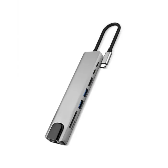 USB C Çoklu Port Adaptör HDMI USB Ethernet SD Kart Hub