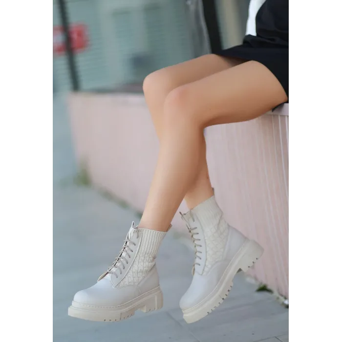 Utag Bej Cilt Bağcıklı Bot