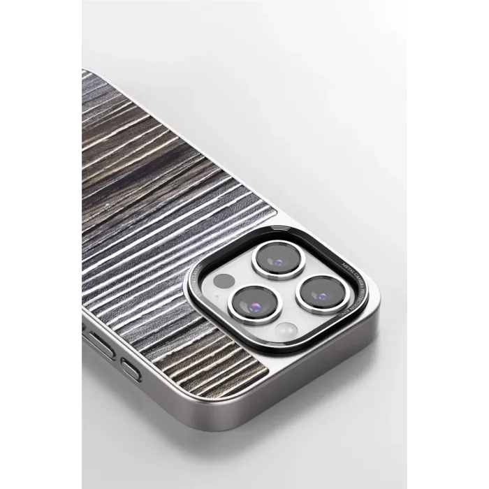 Venco iPhone 15 Pro Wave Kapak - Koyu Kahve