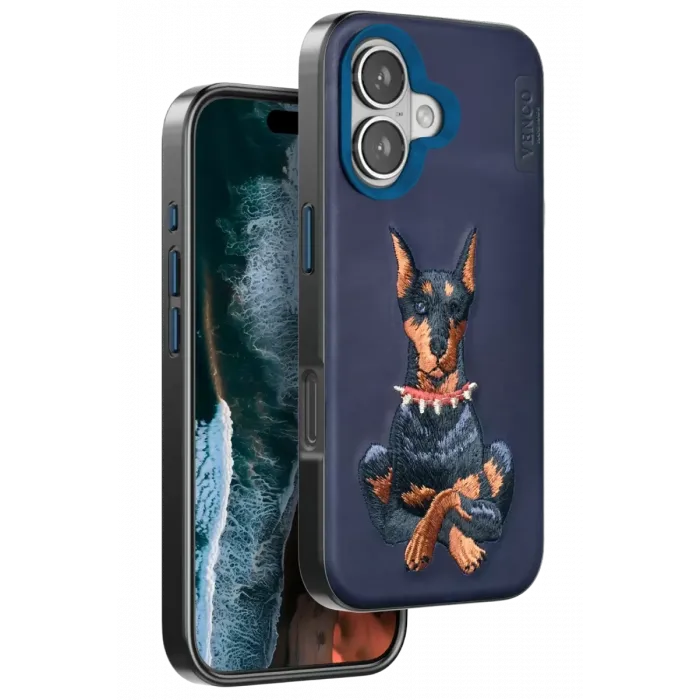 Venco iPhone 16 Perma Desenli Kapak - Lacivert