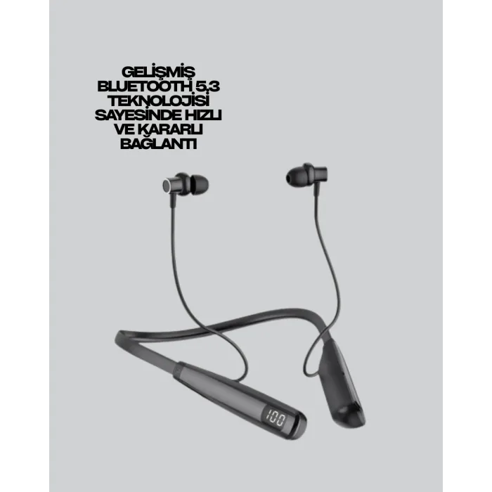 Y12 Bluetooth Kablosuz Kulaklık – LCD Pil Ekranı, Kompozit Diyafram, Dokunmatik Panel