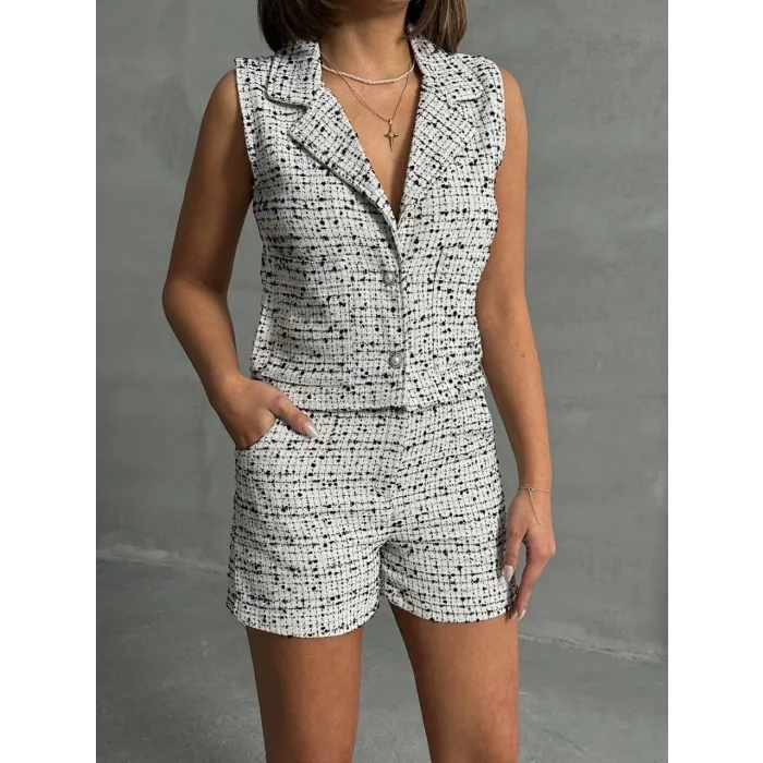 Yelekli şort takım