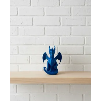 12 cm Mavi Ejderha Figürü Koleksiyonluk Dekoratif Biblo