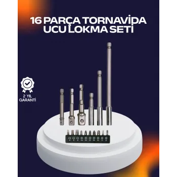 16 Parça Usta İşçilik Bits Takımı Vida Sökme Takma Set