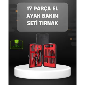 17 Parçalık Profesyonel Manikür Seti – Paslanmaz Çelik