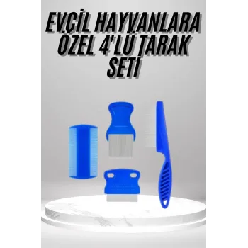 4lü Bit Evcil Hayvan Tarak Seti Kedi Köpek Bit Tarak Seti Pire Tarağı