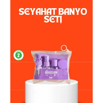 5 Parça Seyahat Kişisel Bakım Seti Şişe Sprey Krem Kutulu