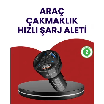 55W PD ve Quick Charge 3.0 Destekli Polygold Araç Şarj Adaptörü