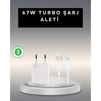 67 Watt Type C Şarj Adaptörü Poco X3 X4 X5 Pro Uyumlu