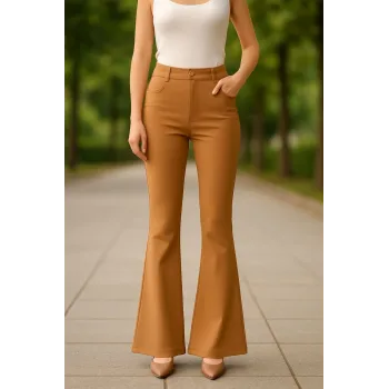 Atlas palazzo pantolon kamel