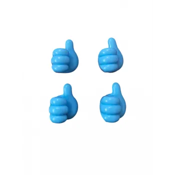 Baş Parmak Kablo Tutucu Mavi 4'lü