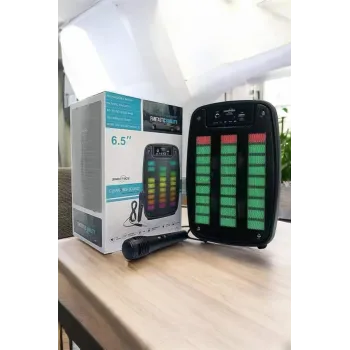 Bluetooth Hoparlör Mikrofonlu Speaker Taşınabilir Şarjlı