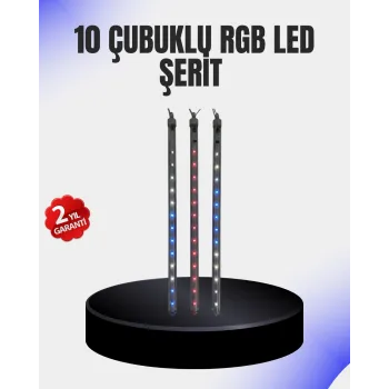 Dekoratif LED Meteor Işık 10’lu Çubuk Seti