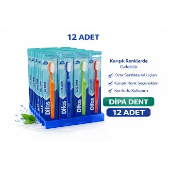 Difas Dipa Dent Medium Diş Fırçası Orta Sert 12 ADET