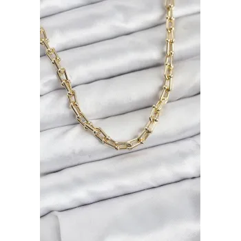 Gold Renk Pirinç Tifani Model Kadın Kolye