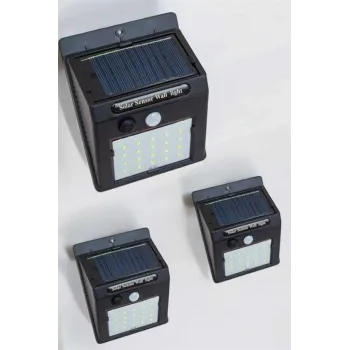Güneş Enerjili Bahçe Lambası Solar Gece Aydınlatma Sensörlü Lamba