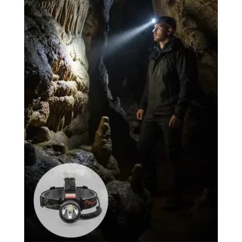 Hareket Sensörlü Şarj Edilebilir Kafa Lambası LCD Göstergeli