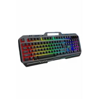 Işıklı Oyuncu Q Klavye Mouse Seti Siyah Gaming Oyuncu Klavye