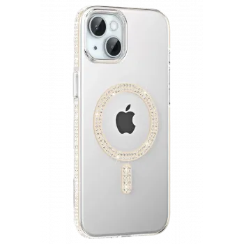 Joko Apple iPhone 14 Move Taşlı Magsafe Kapak - Pembe